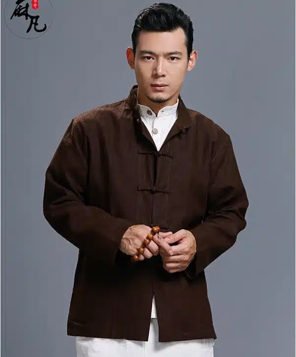Spring and autumn chinese style retro frog casual pure linen cardigan men's outer coat jacket with pocket 32
