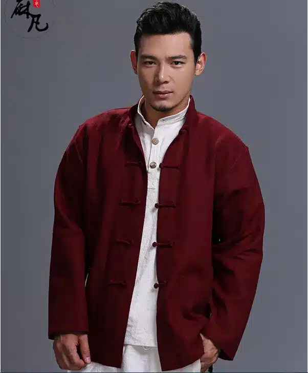 Spring and autumn chinese style retro frog casual pure linen cardigan men's outer coat jacket with pocket 50