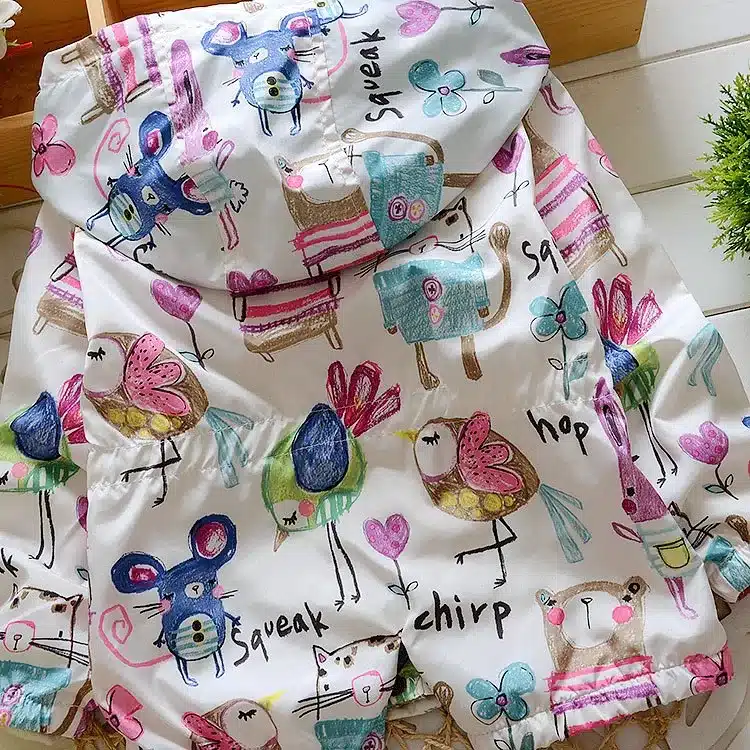 Spring 2018 New Cotton Baby Girls Coat Spend Three Flowers Lollipops Dot Jacket Cardigan Kids Children Clothing Autumn 15