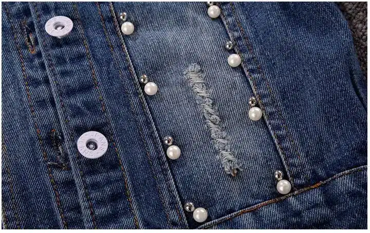 2018 Baby Girls Denim Jacket Cardigan Coat Child Jean Outwear Butterfly Embroidery Sequins Children Clothing Spring Kid Clothes 8