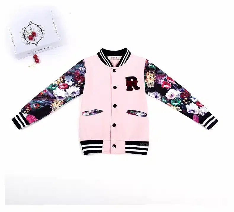 Teenage Girls Baseball Jackets Spring 2018 Kids Girls Hoodies Sweatshirt Girls Sportswear Top Girls Patterned Coat Kids Clothes 15