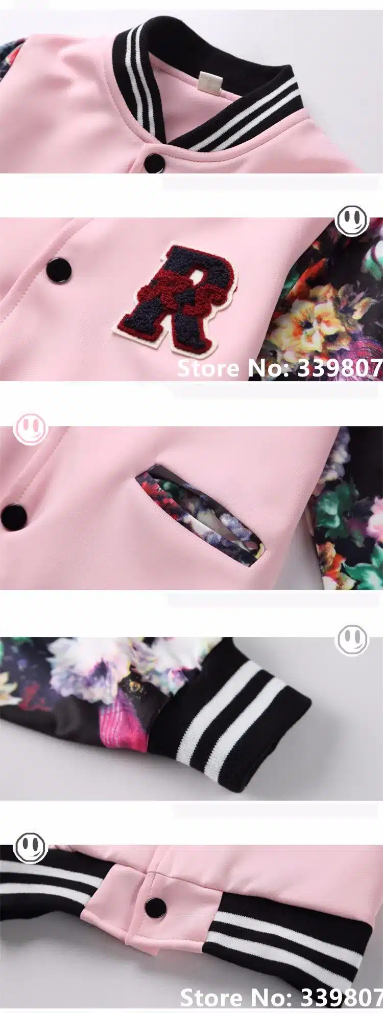 Teenage Girls Baseball Jackets Spring 2018 Kids Girls Hoodies Sweatshirt Girls Sportswear Top Girls Patterned Coat Kids Clothes 17