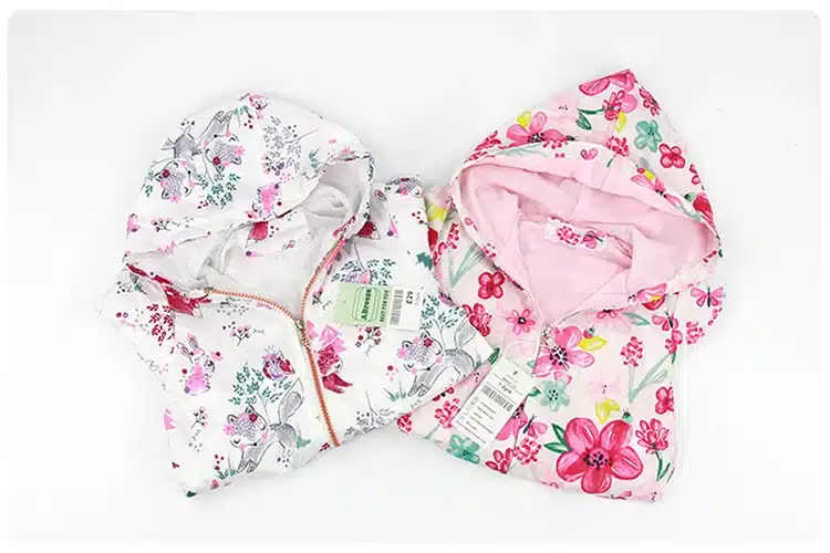 Abreeze New spring&autumn children coats fashion floral girls hooded jackets 2-7T long sleeve outerwear for kids girls CQ08 28