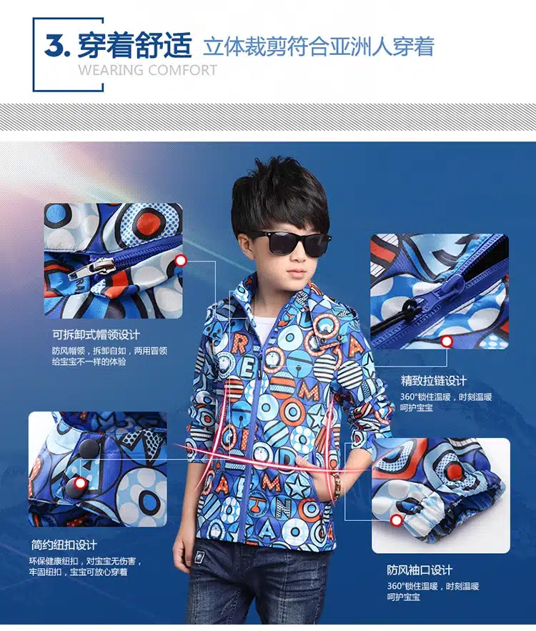 2017 New Spring Autumn Baby Boys Clothes Boys Cartoon Ball Full Zipper Hooded Jackets Kids Windbreaker Child Coat Baby Outwear 11