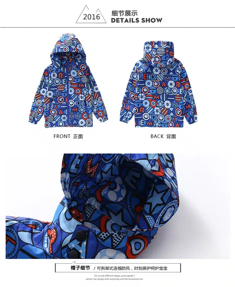2017 New Spring Autumn Baby Boys Clothes Boys Cartoon Ball Full Zipper Hooded Jackets Kids Windbreaker Child Coat Baby Outwear 20