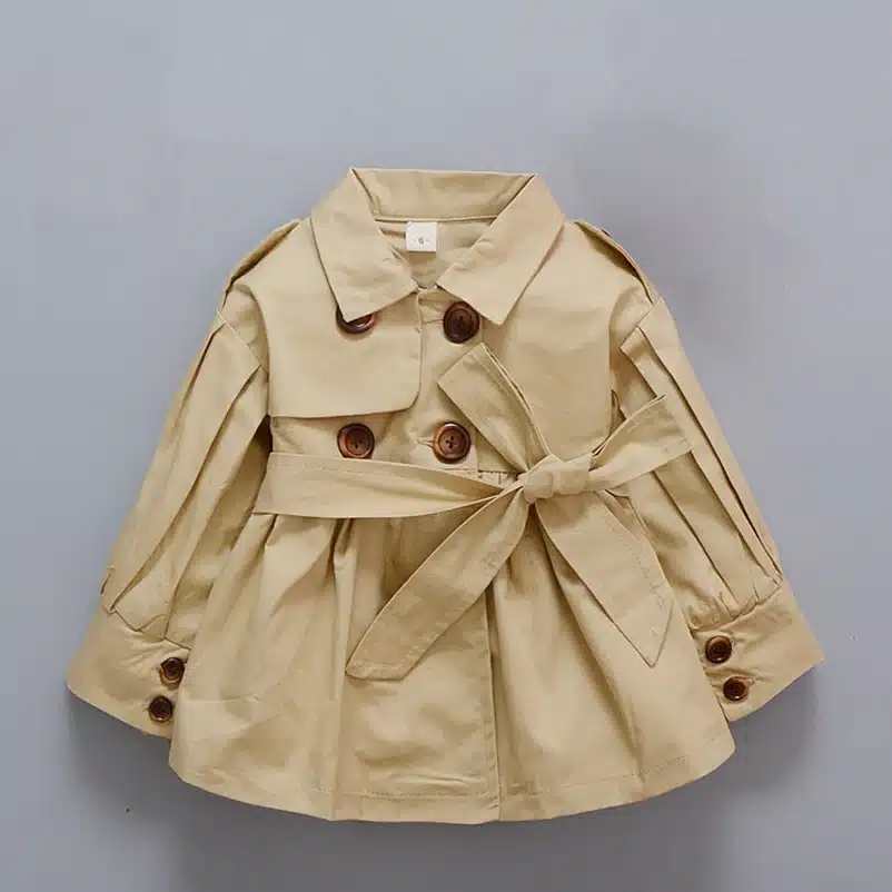 Girl Trench Coat Spring Autumn Baby Jacket Outwear Kids Overcoat Children Windbreaker Clothes Girls Coats 2