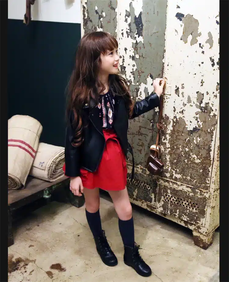 Girls Spring Autumn Clothing Leather Outfit Hot New Kids Coat Leather Jacket Children PU Clothing Thin Thick 25