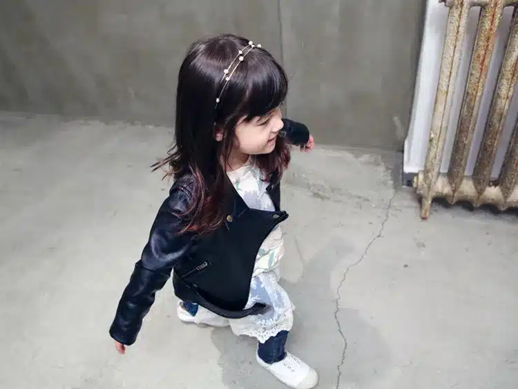 Girls Spring Autumn Clothing Leather Outfit Hot New Kids Coat Leather Jacket Children PU Clothing Thin Thick 29