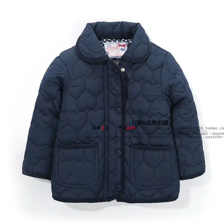 new 2017 Autumn winter jackets children clothing baby outerwear kids cotton-padded jacket love baby girls cardigan coat 4