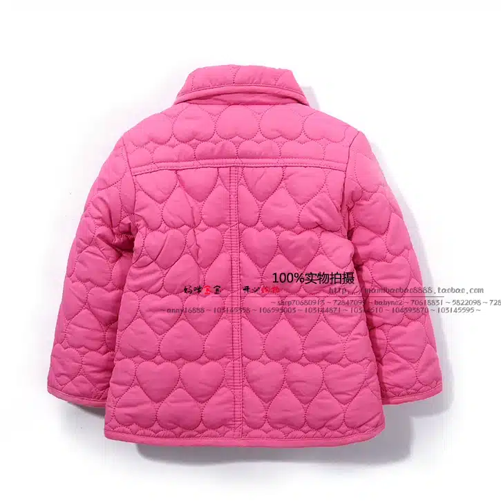 new 2017 Autumn winter jackets children clothing baby outerwear kids cotton-padded jacket love baby girls cardigan coat 6
