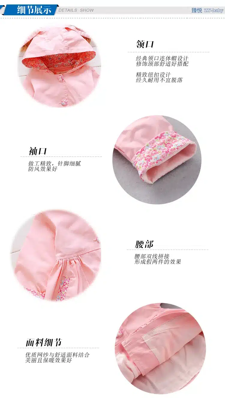 Spring Girls Jacket Children Clothing Rabbit Girl Trench Coat Kids Jacket Hooded Girl Coats And Jackets Casaco Infantil Menina 13