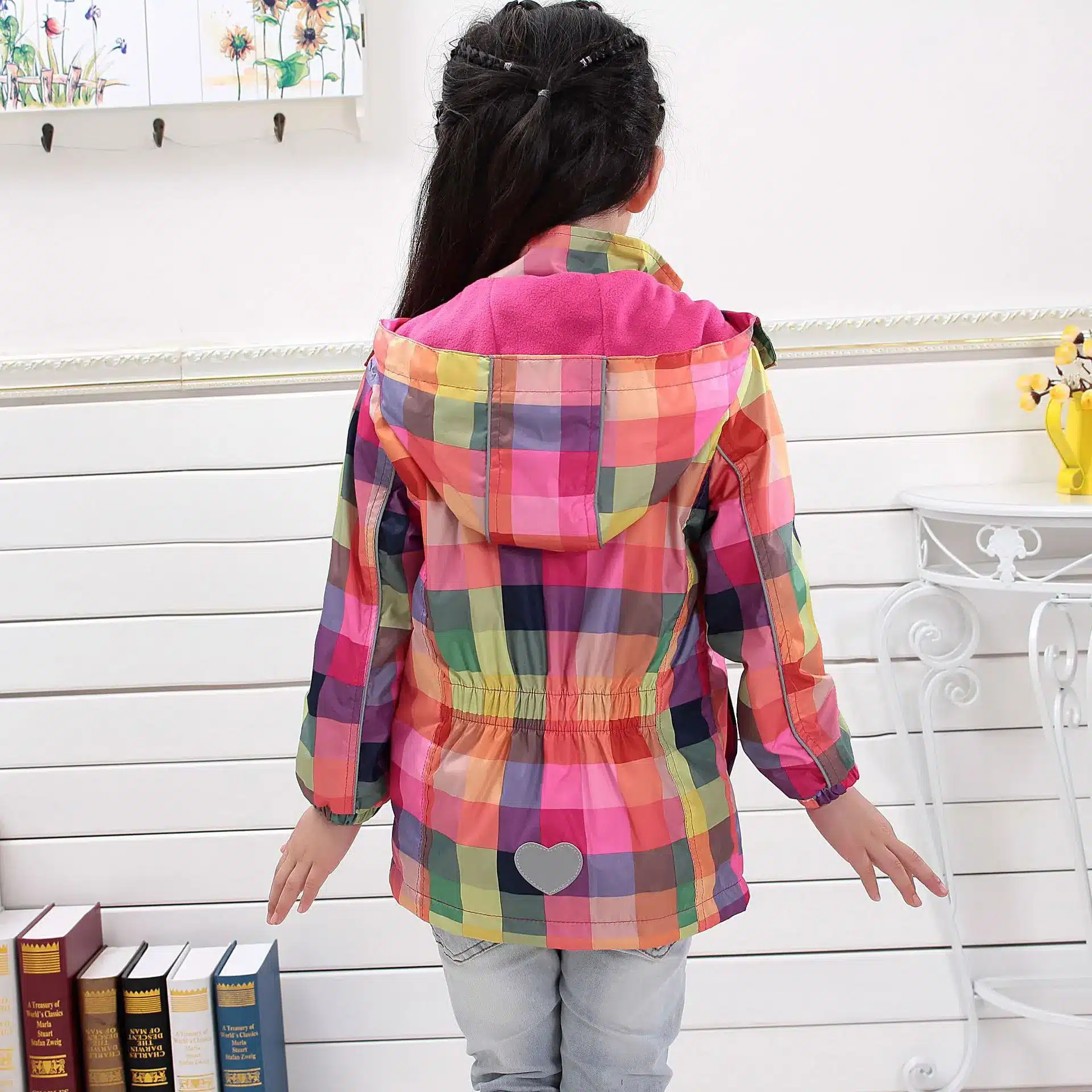 Children Outerwear Coat Sporty Kids Clothes Double-deck Waterproof and Windproof Girls Jackets For Age 100-140cm Autumn / Spring 11