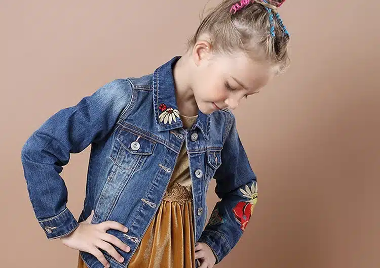 Girls Denim Jackets Coats Fashion Children Outwear Embroidery Cute Children's Clothing Spring Autumn Kids Jean Jacket 2-9 Yrs 23