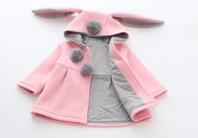 Cute Rabbit Ear Hooded Girls Coat New Spring Top Autumn Winter Warm Kids Jacket Outerwear Children Clothing Baby Tops Girl Coats 15