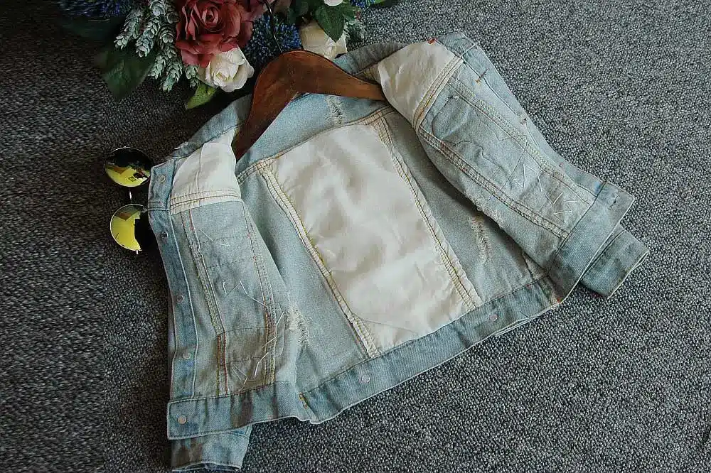 Bosudhsou #YL-6 Spring Autumn Children Clothing Child Clothes Baby Girl Outerwear Coat Girl Jckets Kids Tops Jeans Wear Denim 14
