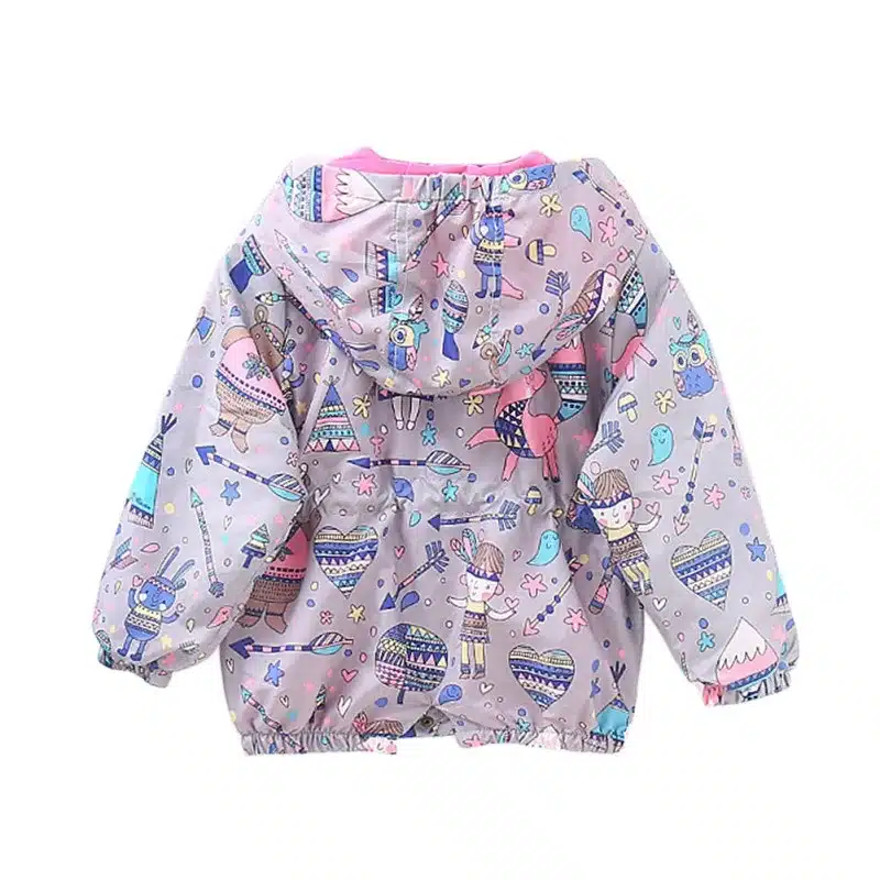 100-140cm Spring Fall Printed Jacket Boys Girls Kids Outerwear Cute Windbreaker Coats Baby Coats 8
