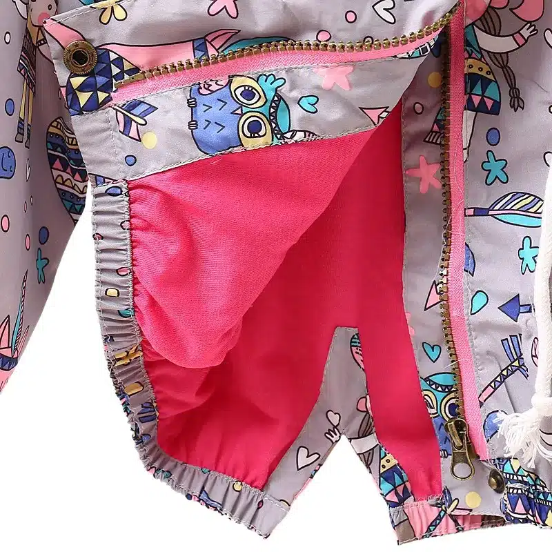 100-140cm Spring Fall Printed Jacket Boys Girls Kids Outerwear Cute Windbreaker Coats Baby Coats 10