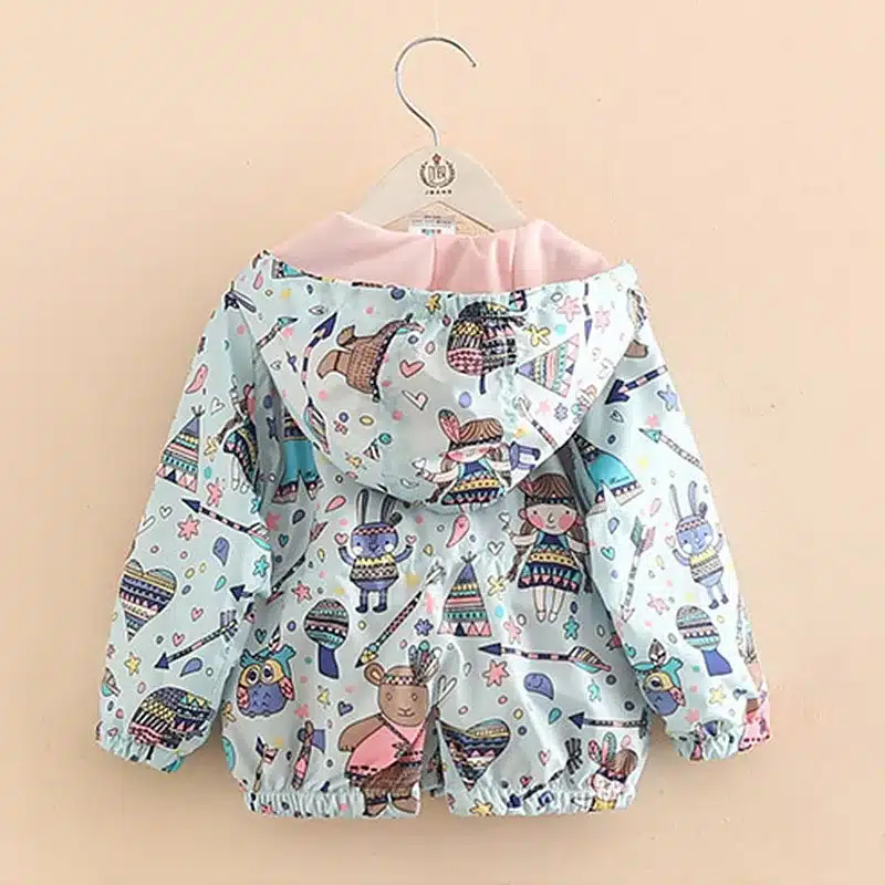100-140cm Spring Fall Printed Jacket Boys Girls Kids Outerwear Cute Windbreaker Coats Baby Coats 13