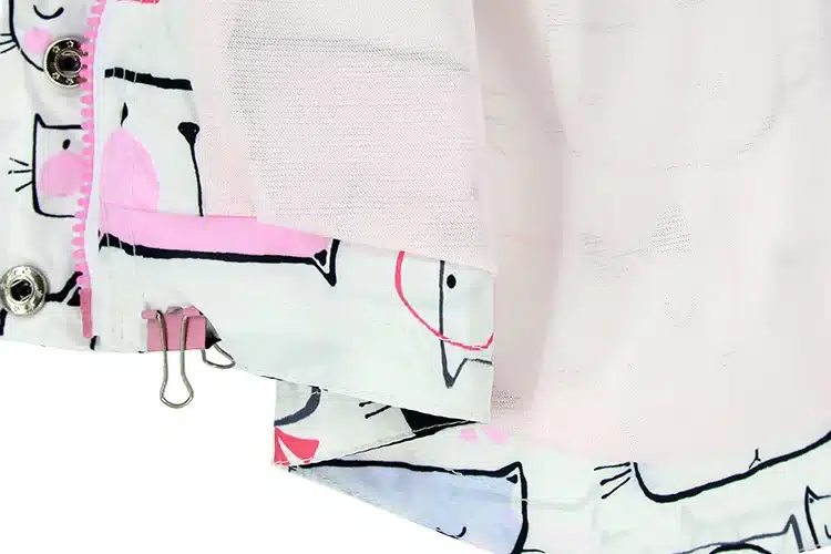 Cartoon cat Printed Girls Hooded Jackets New Spring/Autumn Coat Enfant Girl 2-9Y Kids Windbreaker Princess Outerwear CQ33 21