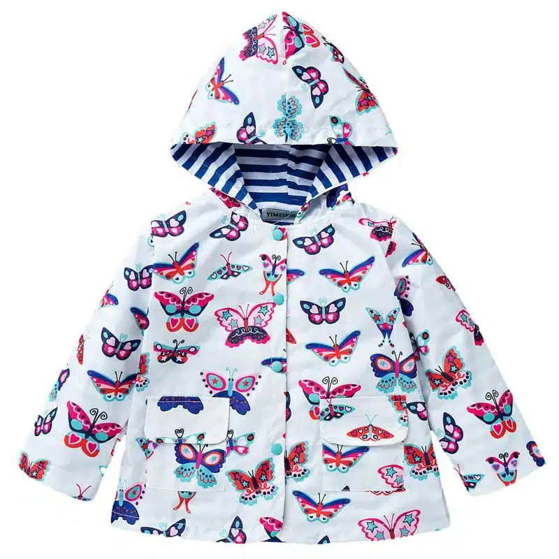 Children Girls Jackets hooded Cartoon Printing Trench Outerwear Kids Coat Baby Raincoat Spring Outwear Brand Children Clothing 7