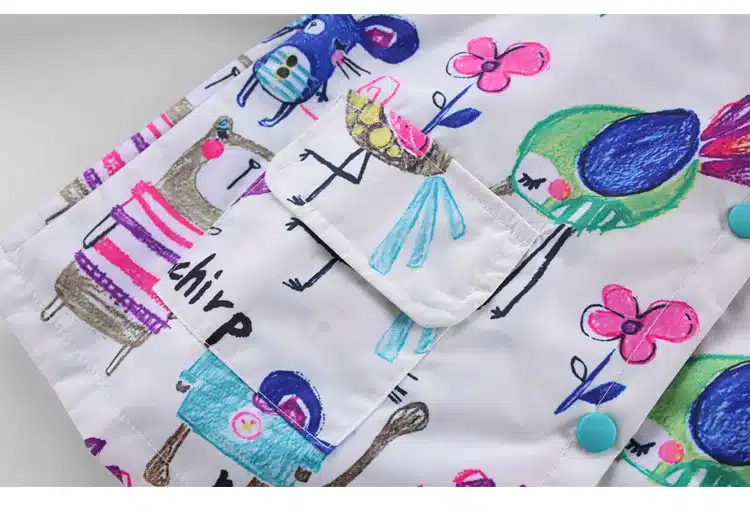 Children Girls Jackets hooded Cartoon Printing Trench Outerwear Kids Coat Baby Raincoat Spring Outwear Brand Children Clothing 11