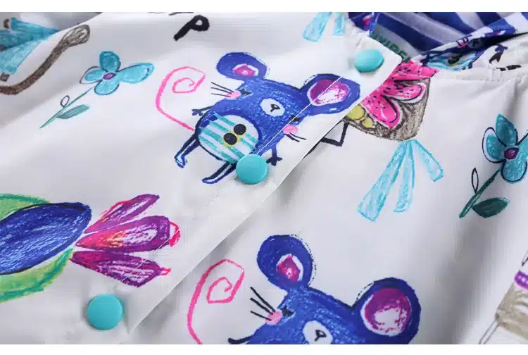 Children Girls Jackets hooded Cartoon Printing Trench Outerwear Kids Coat Baby Raincoat Spring Outwear Brand Children Clothing 13