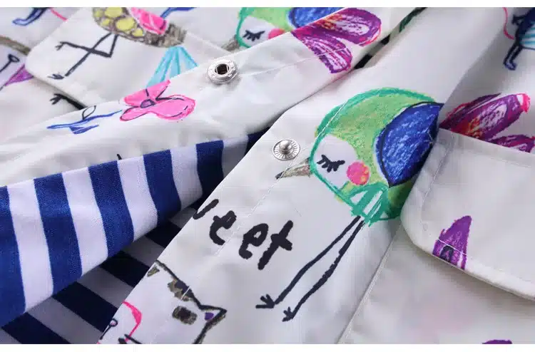 Children Girls Jackets hooded Cartoon Printing Trench Outerwear Kids Coat Baby Raincoat Spring Outwear Brand Children Clothing 19