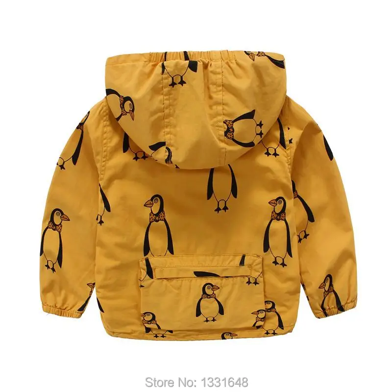 Boy jacket hooded 2016 spring new fashion boys clothes cotton kids outerwear cartoon printed children jackets 2-8T 11