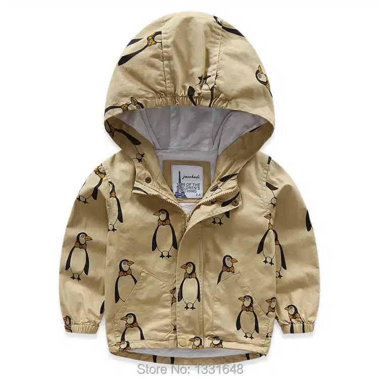 Boy jacket hooded 2016 spring new fashion boys clothes cotton kids outerwear cartoon printed children jackets 2-8T 15