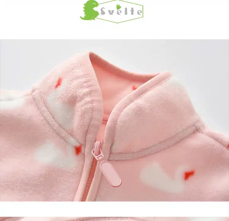 SVELTE Spring Fall Winter for Children Kids Girls Cute Soft Polar Fleece Jacket Coat Outerwear Cardigan Clothes Sweatshirt 13