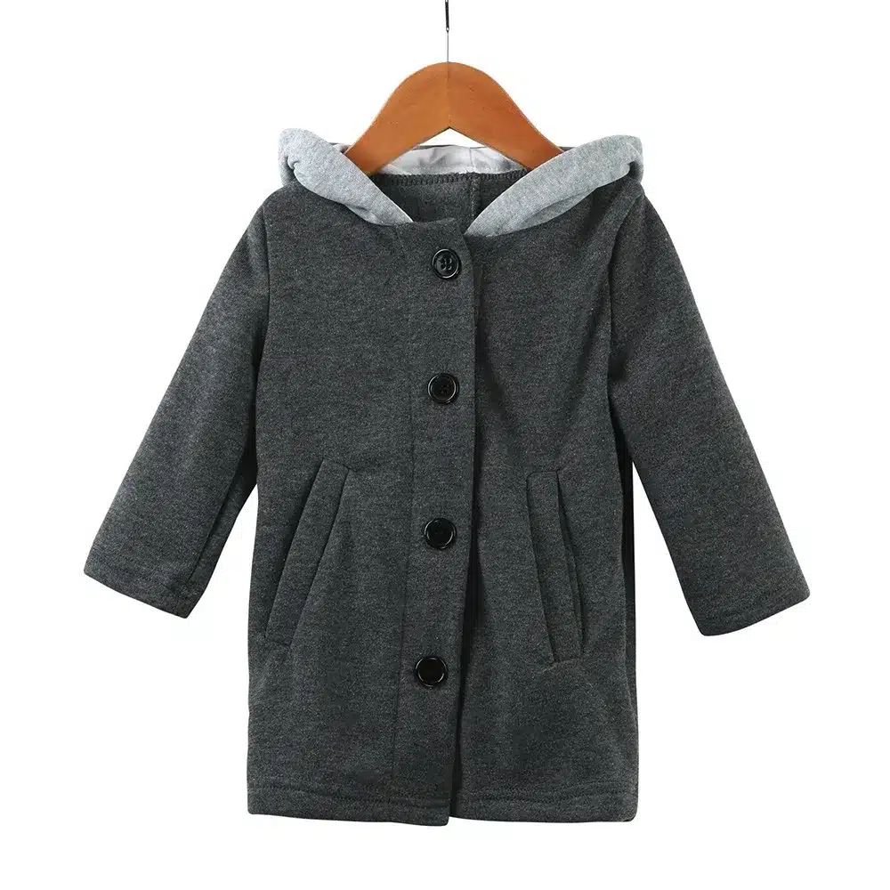 Spring Baby Girls Coat Kids Cute Rabbit Ear Hooded Jacket American and European Girl Thick Warm Clothes Children Coats Outwear 3