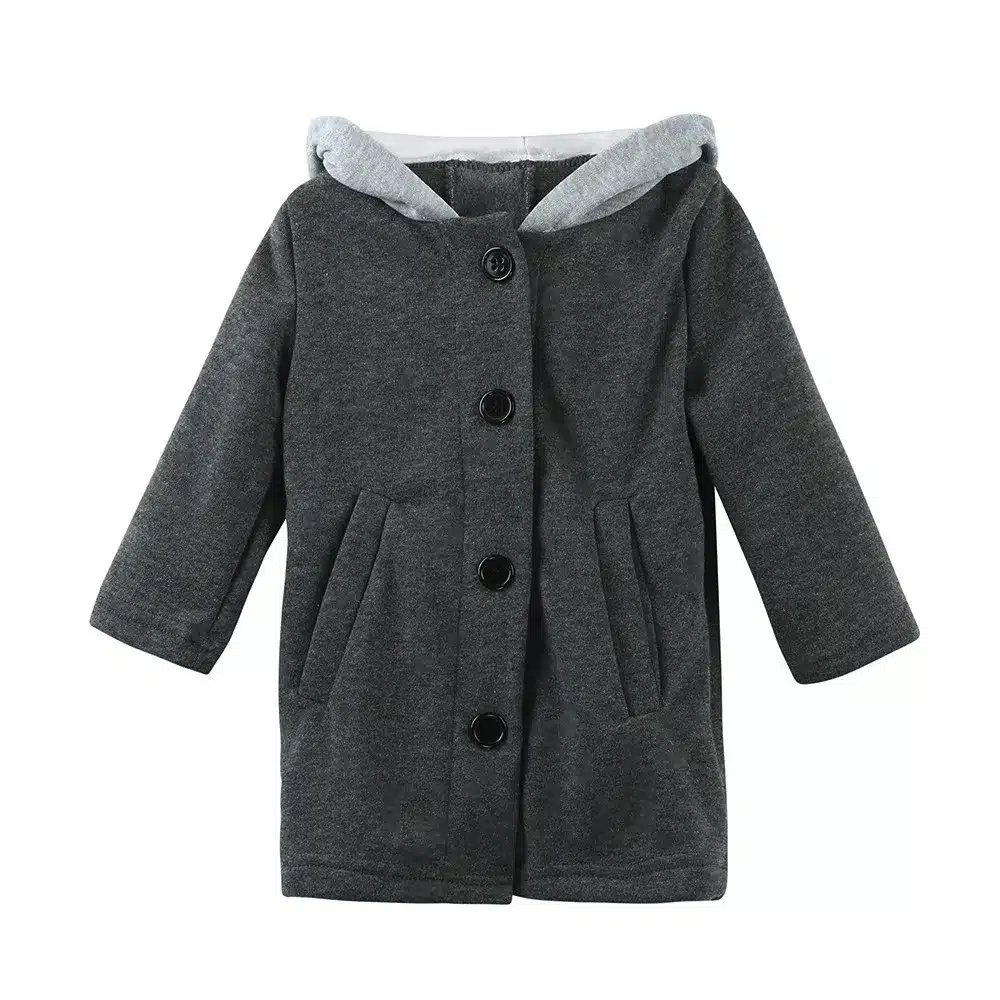 Spring Baby Girls Coat Kids Cute Rabbit Ear Hooded Jacket American and European Girl Thick Warm Clothes Children Coats Outwear 6