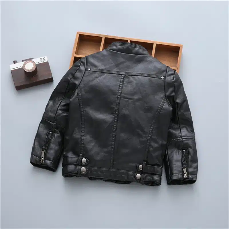 Kids PU Leather Spring Jacket Kids Jackets Girls Leather Coat Children Outerwear Leather Boys Brand Jacket Windbreaker 2T-10T 7