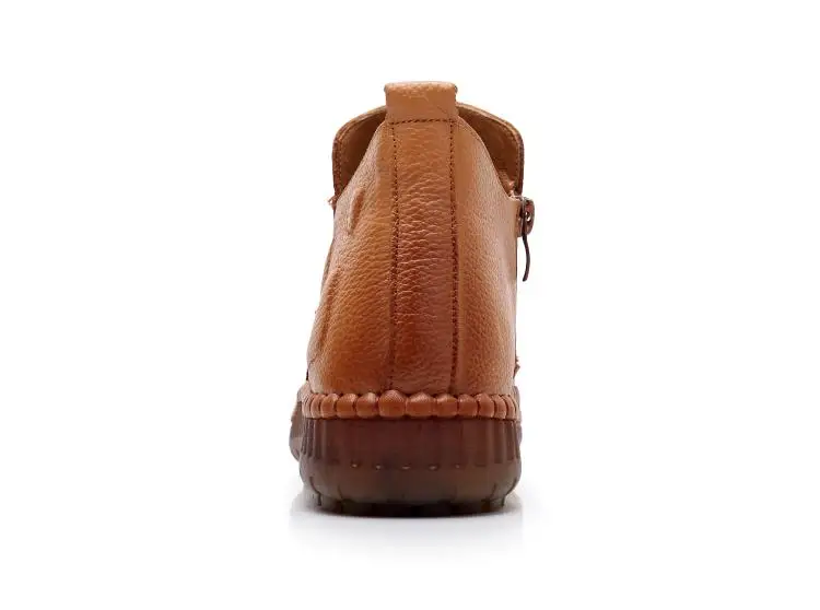 GKTINOO Fashion Autumn Shoe Flat Boots Genuine Leather Ankle Shoes Vintage Casual Shoes Brand Design Retro Handmade Women Boot 27
