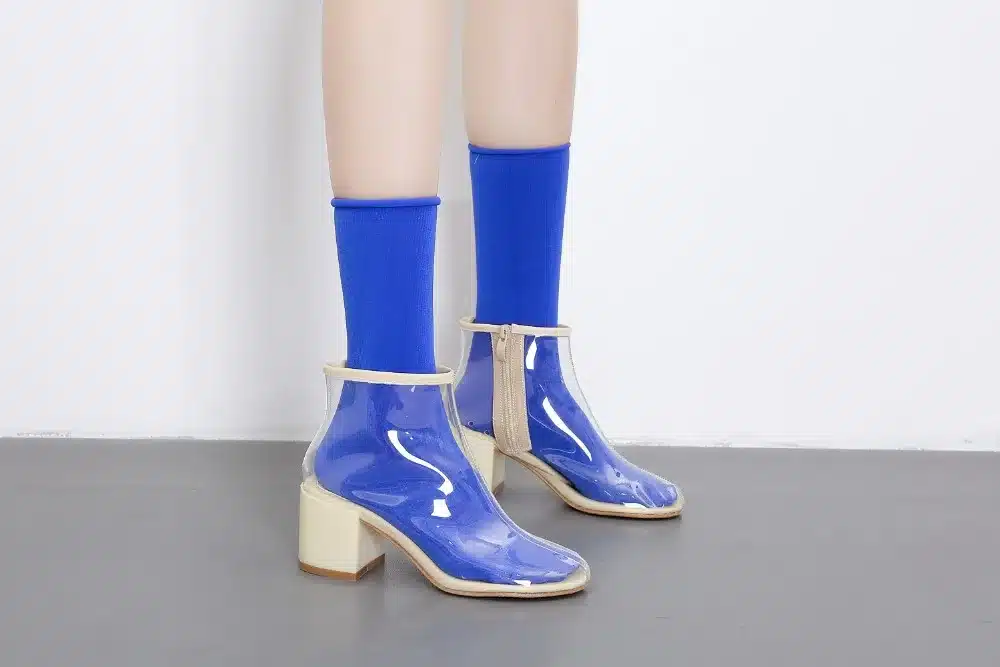 DongCiTaCi Women Ankle Short Boots Shoes Woman Ladies Fashion Transparent Female European USA Thick High Heel Martin Boot 11