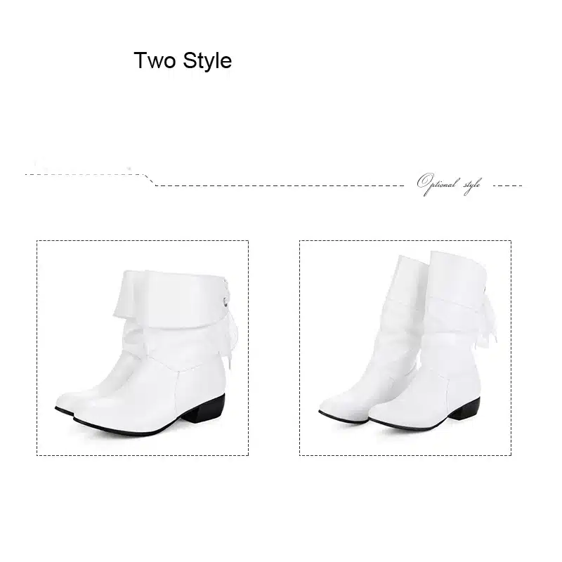 Women Lace Up Boots Winter Shoes Woman Fur Warm Boots Fashion Square High Heels Ankle Boots Black White Red Boots 10
