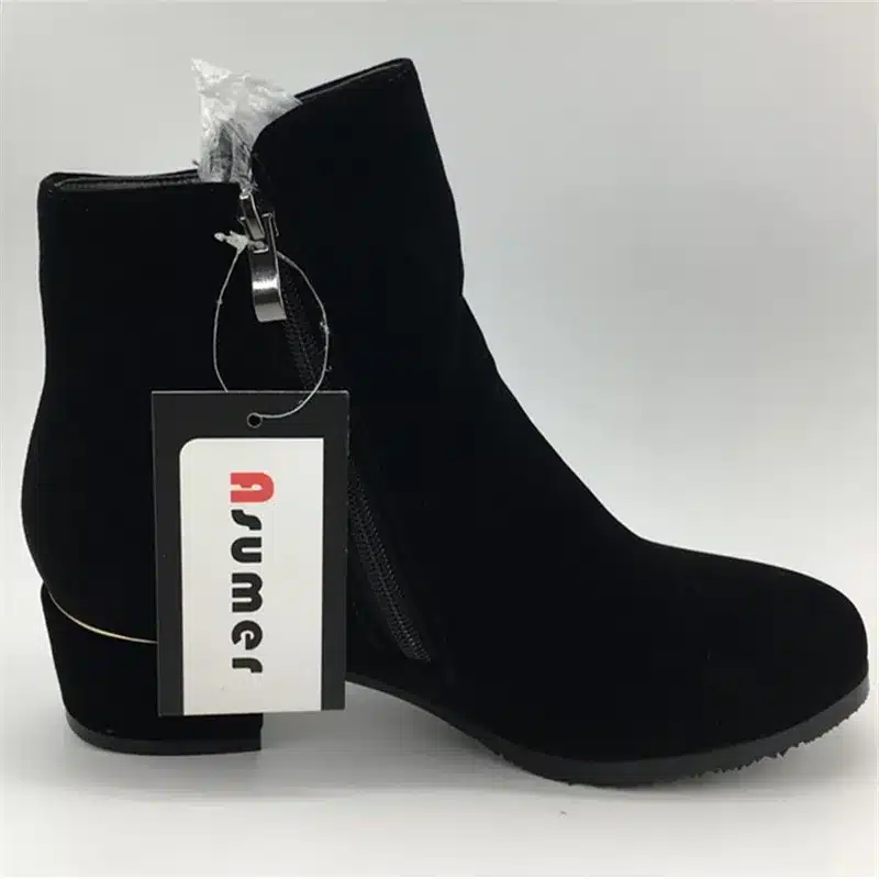 ASUMER Plus size 34-43 fashion women boots round toe nubuck square heels autumn ankle boots for women ladies shoes female 25