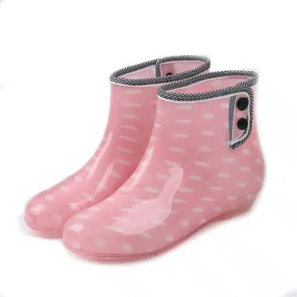 Feng nong spring winter woman rain boots ladies short rain buttons resistant buckle rubber boots round toe women boots w018 5
