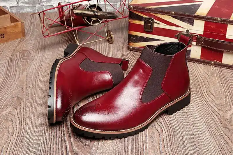 YIGER New Men's Chelsea Boots Ankle Boots Big size Black/Brown/Wine Red British Style Man Boots soft Leather Free shipping 0001 19