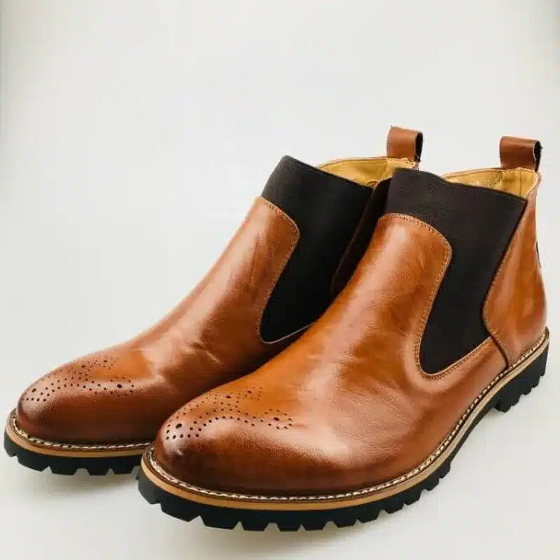 YIGER New Men's Chelsea Boots Ankle Boots Big size Black/Brown/Wine Red British Style Man Boots soft Leather Free shipping 0001 21