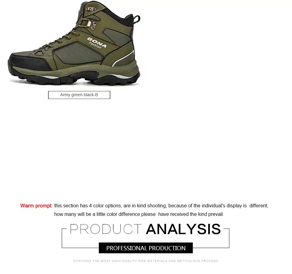 BONA Men Boots Anti-Skidding Leather Shoes Men Popular Comfy Spring Autumn Men Shoes Short Plush Snow Boots Durable Outsole 14