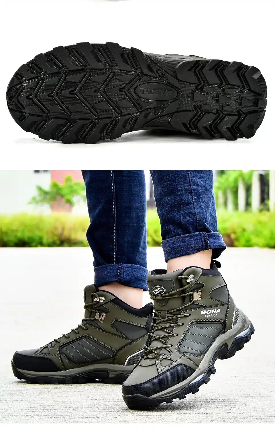 BONA Men Boots Anti-Skidding Leather Shoes Men Popular Comfy Spring Autumn Men Shoes Short Plush Snow Boots Durable Outsole 26