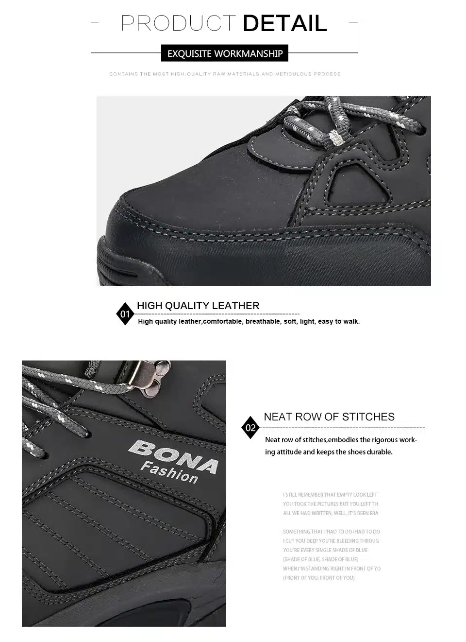 BONA Men Boots Anti-Skidding Leather Shoes Men Popular Comfy Spring Autumn Men Shoes Short Plush Snow Boots Durable Outsole 29