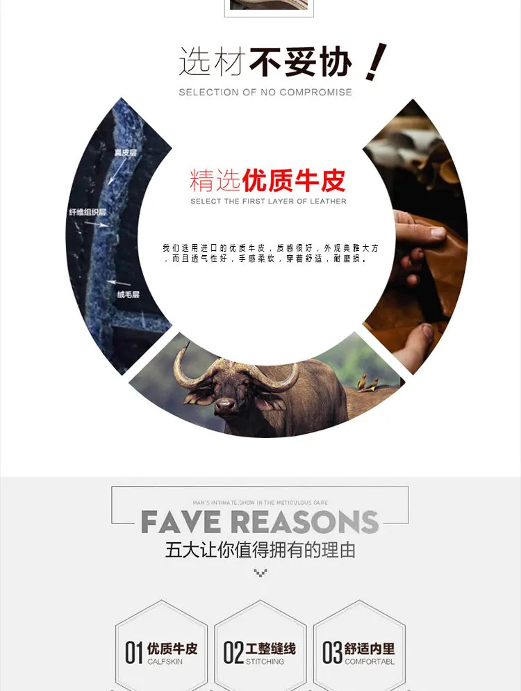 Classic genuine leather tooling boots crazy horse leather martin boots men fashion desert boots popular high top leather shoes 6