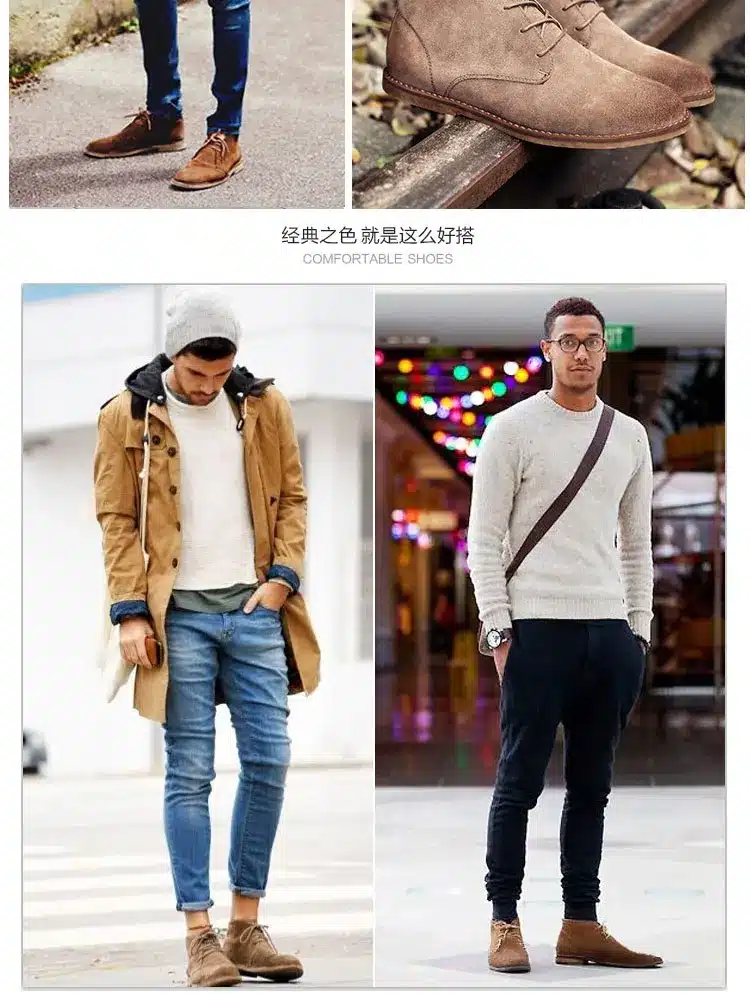 Classic genuine leather tooling boots crazy horse leather martin boots men fashion desert boots popular high top leather shoes 12