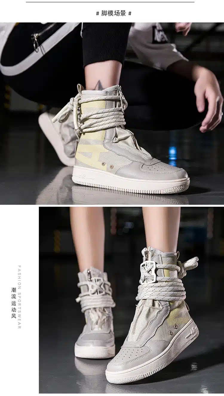 Designer Hip Hop Men boots Casual high top sneakers Men Tenis Sapato Masculino zapatos hombre Basket Man light breathable Shoes 10