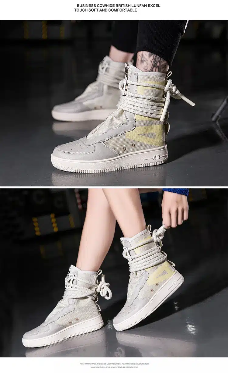 Designer Hip Hop Men boots Casual high top sneakers Men Tenis Sapato Masculino zapatos hombre Basket Man light breathable Shoes 12