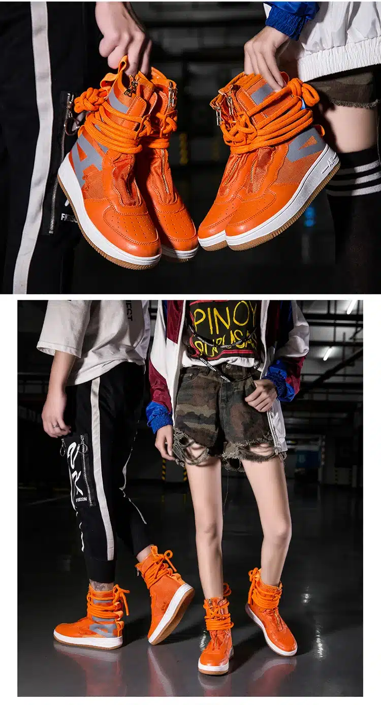 Designer Hip Hop Men boots Casual high top sneakers Men Tenis Sapato Masculino zapatos hombre Basket Man light breathable Shoes 18