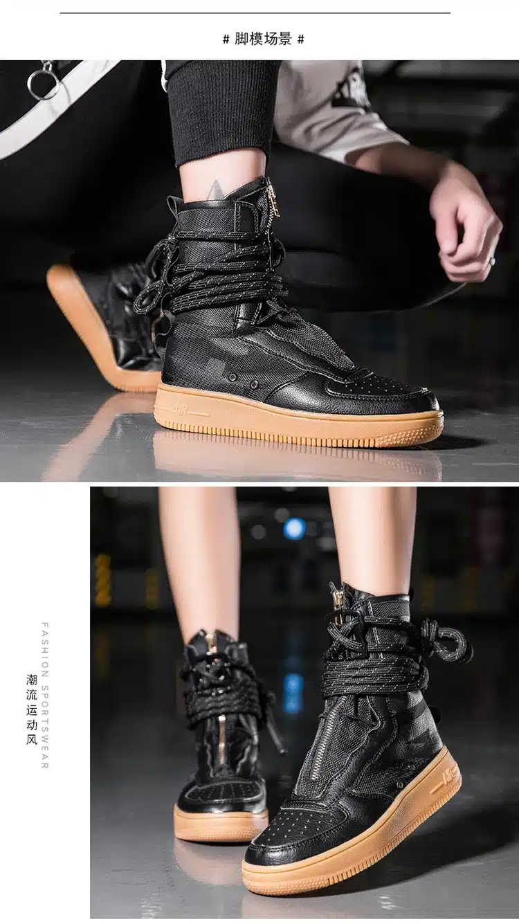 Designer Hip Hop Men boots Casual high top sneakers Men Tenis Sapato Masculino zapatos hombre Basket Man light breathable Shoes 22