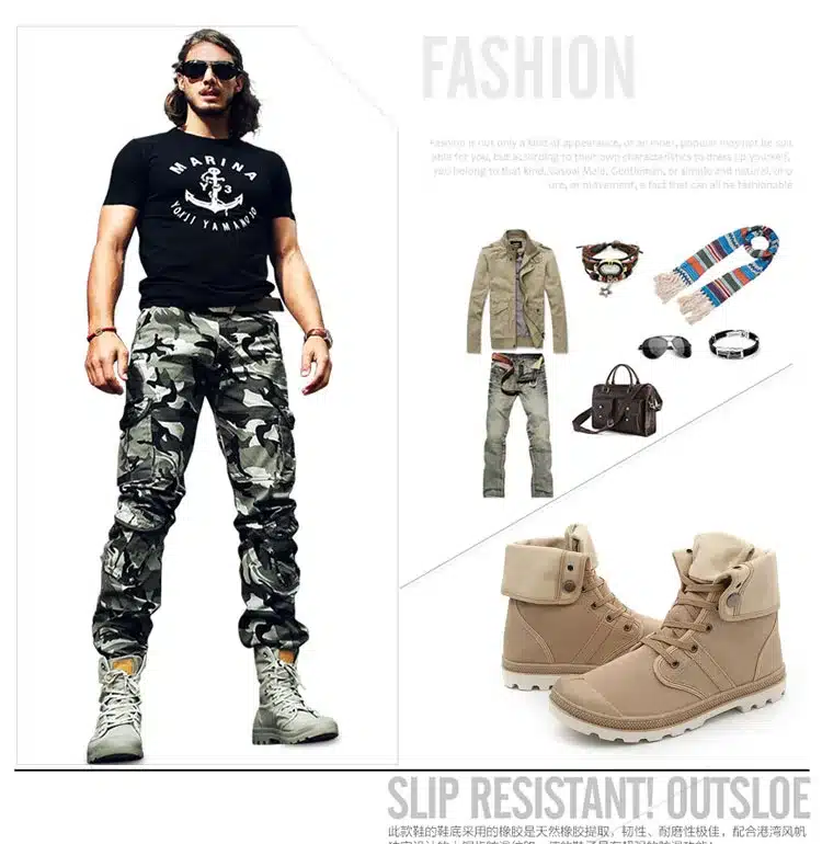 Merkmak Canvas Shoes Men Boots Leisure High Top Ankle for Male Flats Footwear Casual Spring Autumn Camouflage Blue Wholesale 10